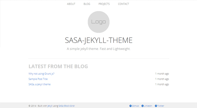 Sasa Jekyll Theme